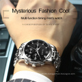 OLEVS 2858 Luxury Chronograph Men Watches Top Brand Luminous Dial Steel Bracelet Watchband Male Clock Date Business Wristwatches
